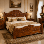 Premium Teak Wood Storage Bed