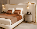 Modern Wingback Upholstered Bed - Image 2