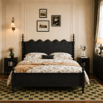Classic Wooden Upholstered Bed