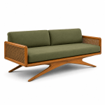 MID-CENTURY WOODEN SOFA
