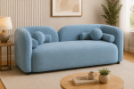 MODERN BOUCLÉ 3-SEATER SOFA - Image 4