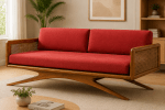 MID-CENTURY WOODEN SOFA - Image 5
