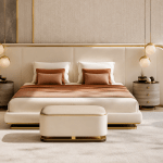Modern Wingback Upholstered Bed